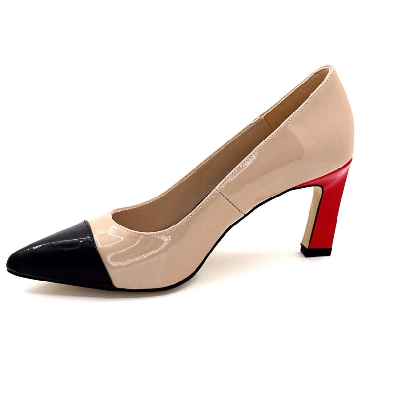 Ivoire 4923 Cuir Vernis Nude Noir & Rouge 4923 - V24 VERNICE - NEGRO - TRU Printemps Eté 2025