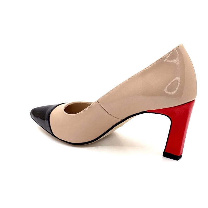 Ivoire 4923 Cuir Vernis Nude Noir & Rouge 4923 - V24 VERNICE - NEGRO - TRU Printemps Eté 2025