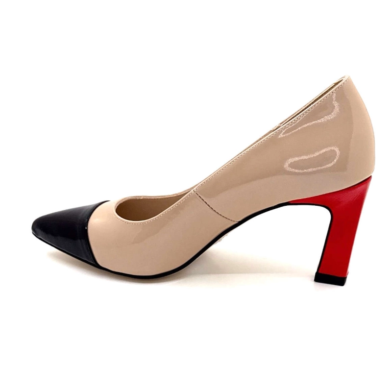 Ivoire 4923 Cuir Vernis Nude Noir & Rouge 4923 - V24 VERNICE - NEGRO - TRU Printemps Eté 2025