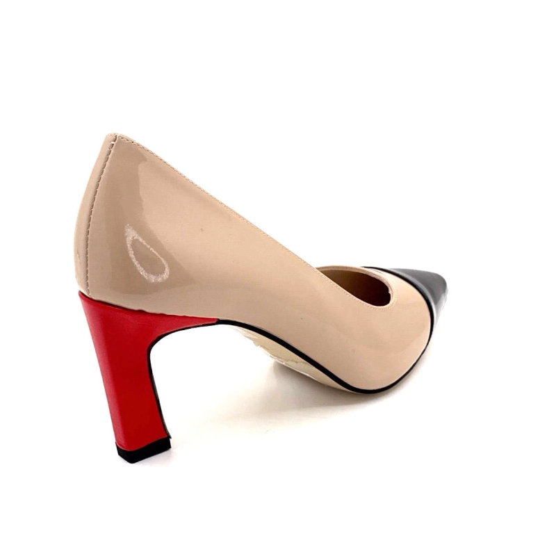 Ivoire 4923 Cuir Vernis Nude Noir & Rouge 4923 - V24 VERNICE - NEGRO - TRU Printemps Eté 2025
