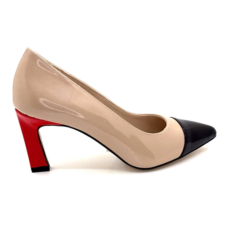 Ivoire 4923 Cuir Vernis Nude Noir & Rouge 4923 - V24 VERNICE - NEGRO - TRU Printemps Eté 2025