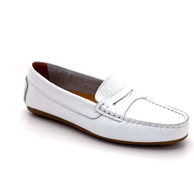 Ivoire 10322 Anilina Stella Cuir Grainé Blanc 10322 ANILINA STELLA - 8276 BRAN Printemps Eté 2025