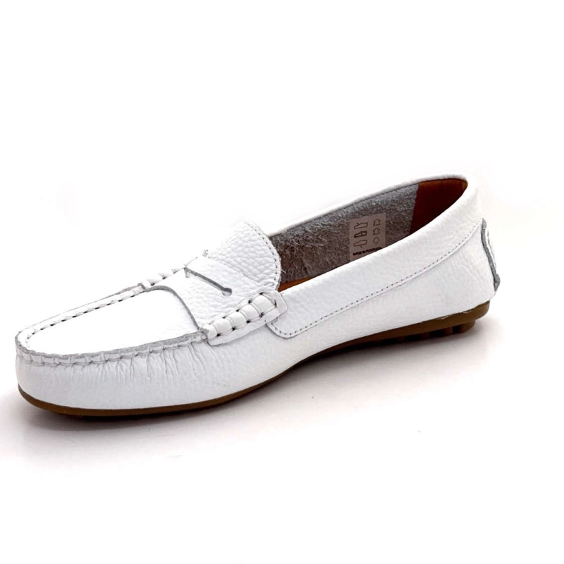 Ivoire 10322 Anilina Stella Cuir Grainé Blanc 10322 ANILINA STELLA - 8276 BRAN Printemps Eté 2025