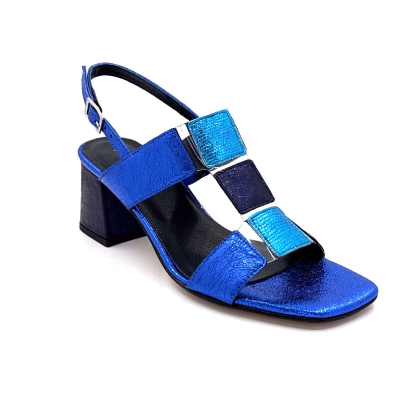 Ivoire B318 Caraibi Cuir Métal Bleu B318 CARAIBI 2 - BRILLO ELETTRO Printemps Eté 2025