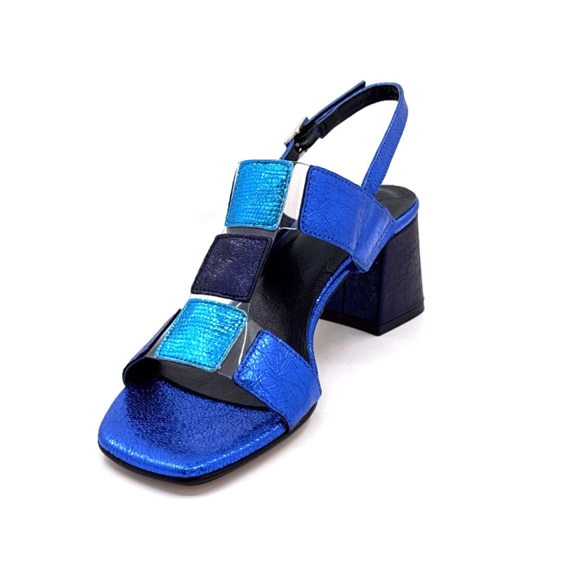 Ivoire B318 Caraibi Cuir Métal Bleu B318 CARAIBI 2 - BRILLO ELETTRO Printemps Eté 2025