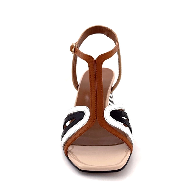 Ivoire K252 Robby Cuir Nude Blanc Noir Marron K252 ROBBY - COGNAC 2108 CALF WH Printemps Eté 2025
