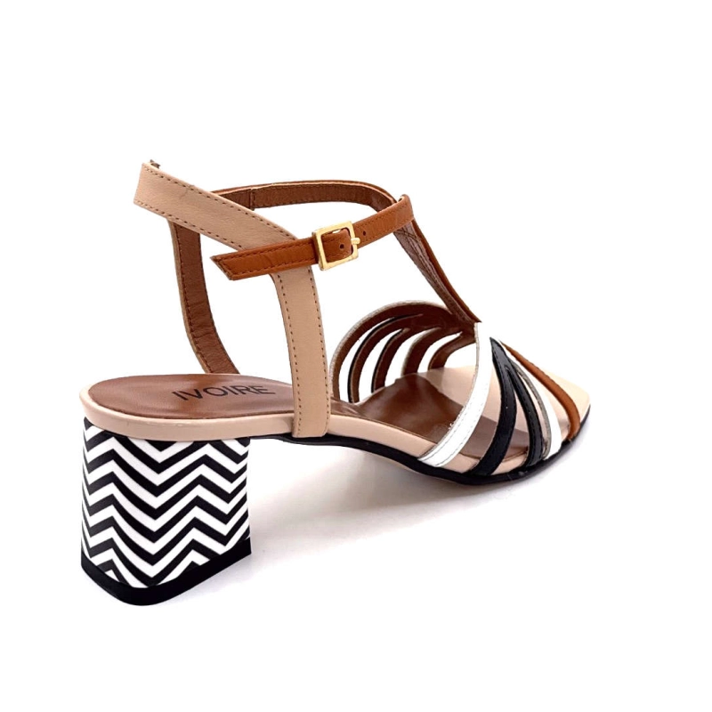 Ivoire K252 Robby Cuir Nude Blanc Noir Marron K252 ROBBY - COGNAC 2108 CALF WH Printemps Eté 2025