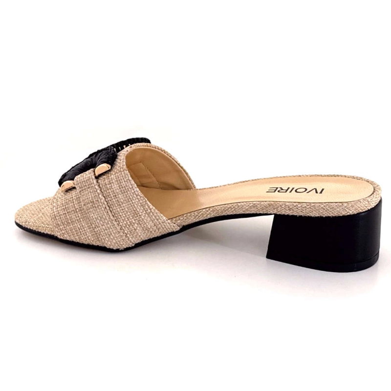 Ivoire K577 Jenny Raffia Beige & Noir K577 JENNY - COL 3 - TAUPE ARCO Printemps Eté 2025