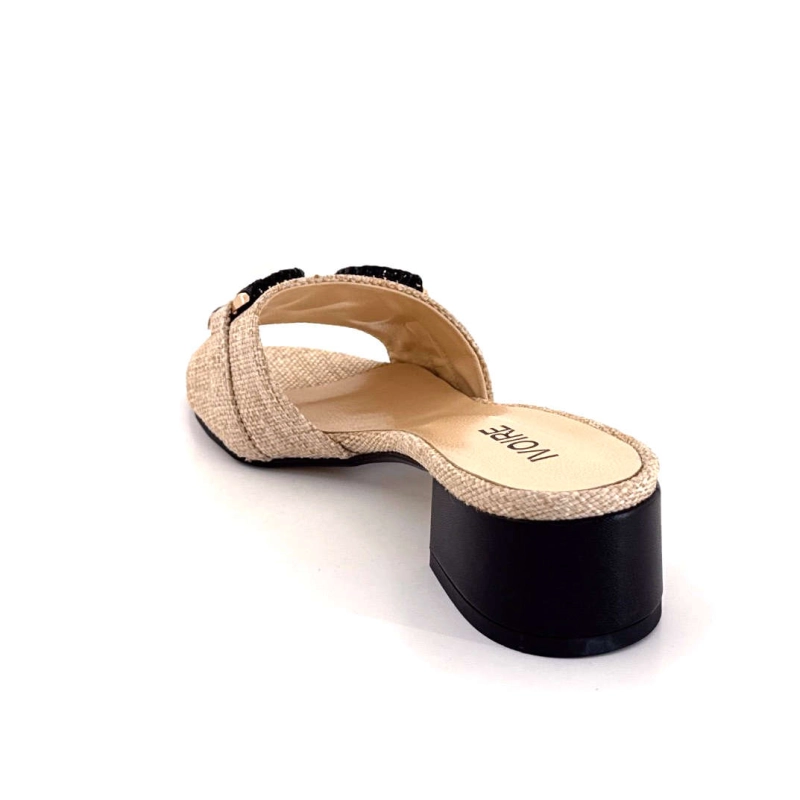 Ivoire K577 Jenny Raffia Beige & Noir K577 JENNY - COL 3 - TAUPE ARCO Printemps Eté 2025