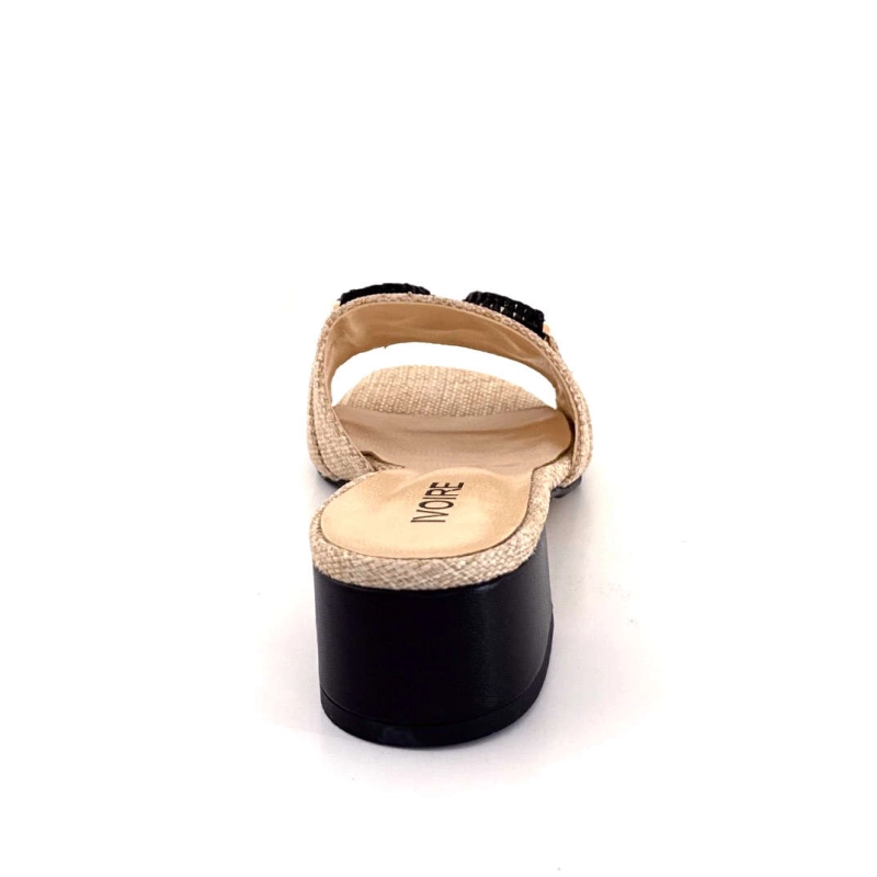 Ivoire K577 Jenny Raffia Beige & Noir K577 JENNY - COL 3 - TAUPE ARCO Printemps Eté 2025