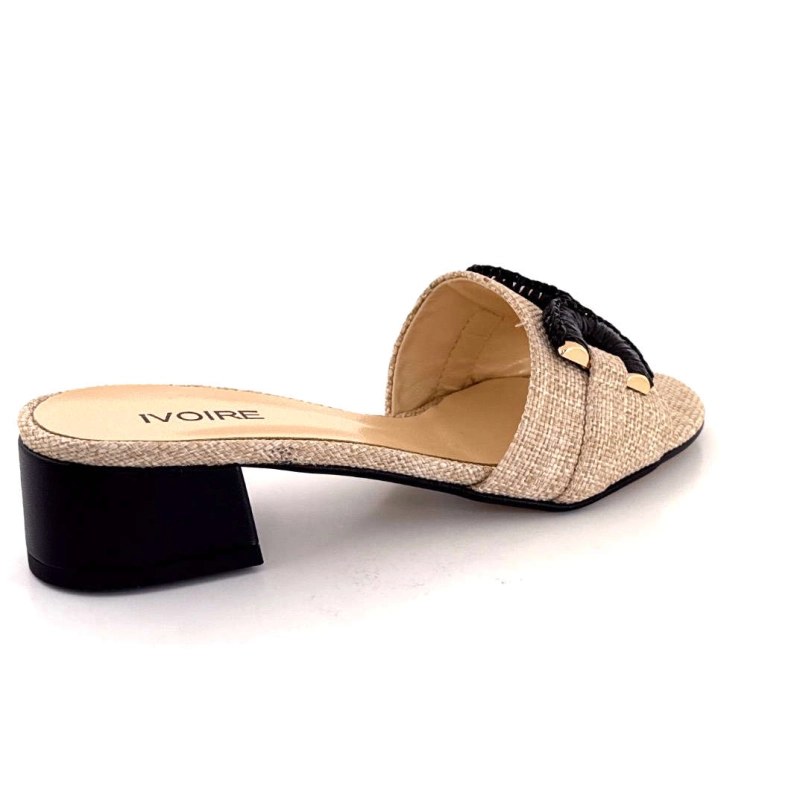 Ivoire K577 Jenny Raffia Beige & Noir K577 JENNY - COL 3 - TAUPE ARCO Printemps Eté 2025