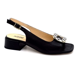 Ivoire K544 Lena Cucito Cuir Noir Bijou Damier K544 LENA CUCITO - BLACK LEATHER Printemps Eté 2025