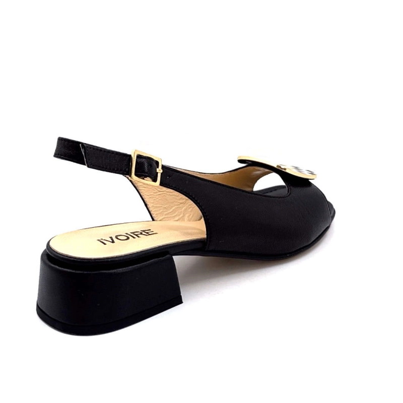 Ivoire K544 Lena Cucito Cuir Noir Bijou Damier K544 LENA CUCITO - BLACK LEATHER Printemps Eté 2025