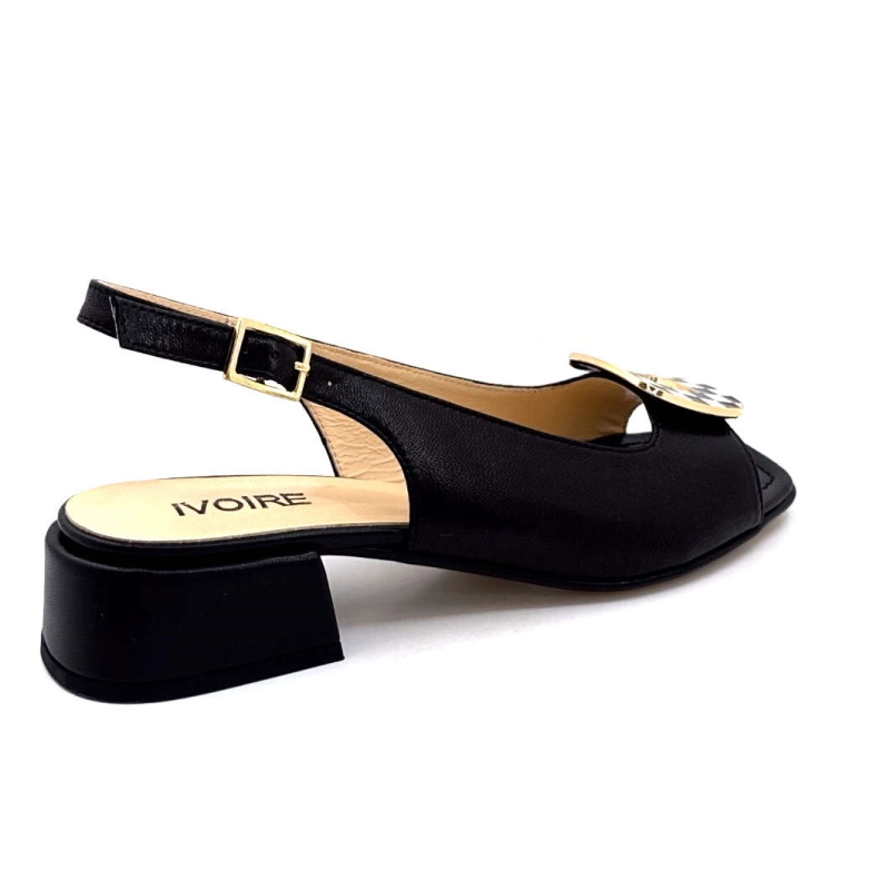 Ivoire K544 Lena Cucito Cuir Noir Bijou Damier K544 LENA CUCITO - BLACK LEATHER Printemps Eté 2025