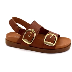 Ivoire Strappy Beach Towels 45333 BB Cognac Leather