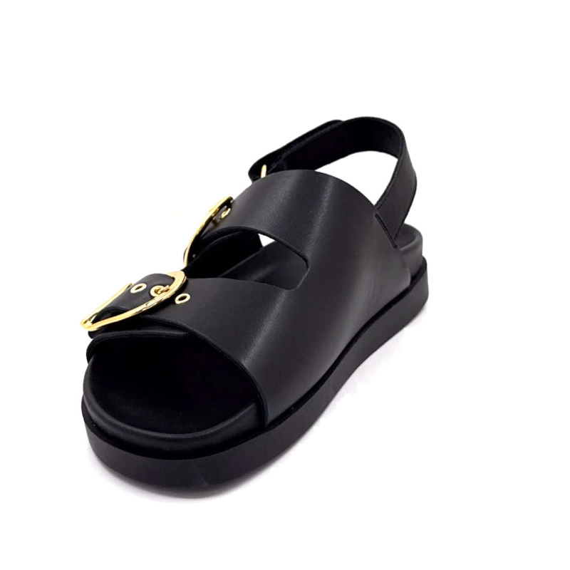 Ivoire 45333 BB Cuir Noir 45333 BB - CUIR MUSTANG - NOIR Printemps Eté 2025