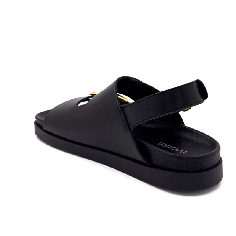 Ivoire 45333 BB Cuir Noir 45333 BB - CUIR MUSTANG - NOIR Printemps Eté 2025