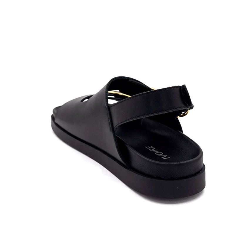 Ivoire 45333 BB Cuir Noir 45333 BB - CUIR MUSTANG - NOIR Printemps Eté 2025