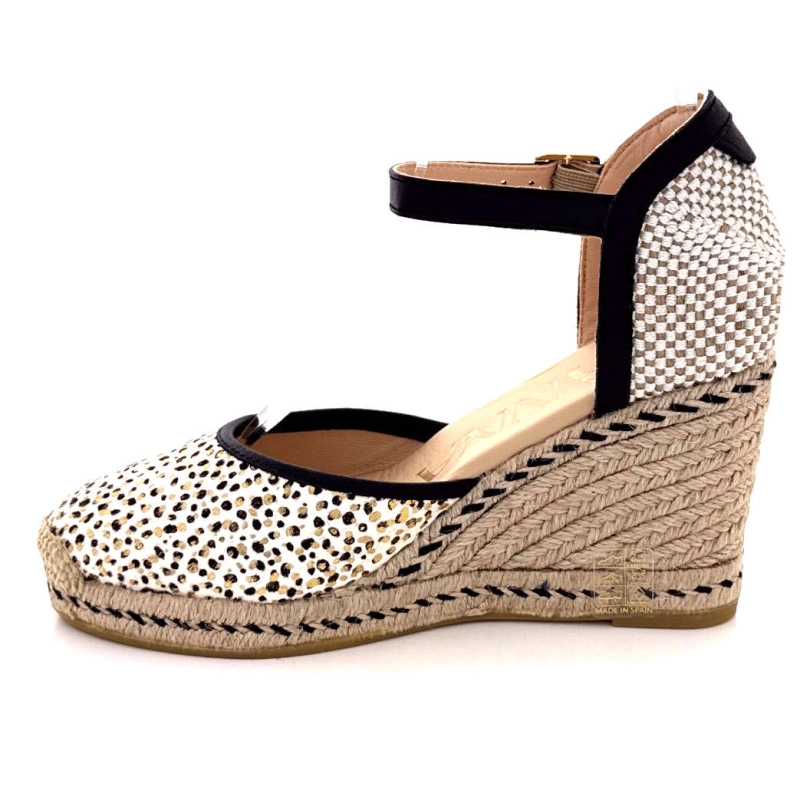 Kanna 25122 Cuir Noir Blanc & Or 25122 - PONY - METAL Printemps Eté 2025