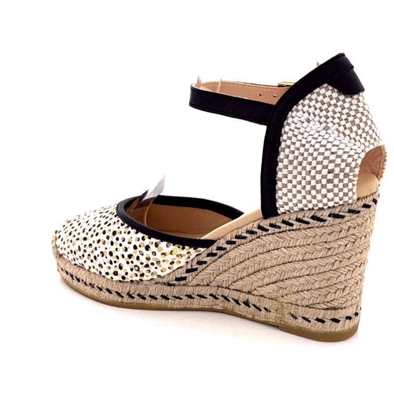 Kanna 25122 Cuir Noir Blanc & Or 25122 - PONY - METAL Printemps Eté 2025