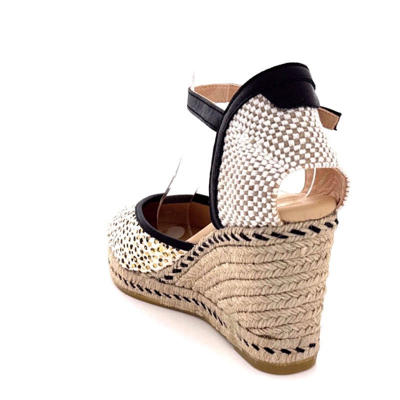 Kanna 25122 Cuir Noir Blanc & Or 25122 - PONY - METAL Printemps Eté 2025