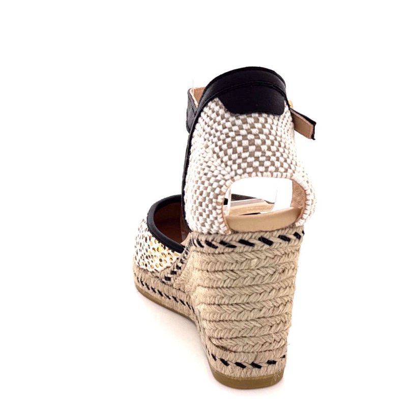 Kanna 25122 Cuir Noir Blanc & Or 25122 - PONY - METAL Printemps Eté 2025