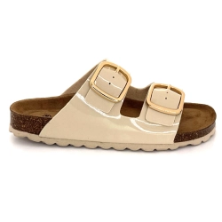 Ivoire Plagettes Mules 14920 Beige Patent