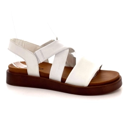Ivoire Platform Sandals 28068 White Leather