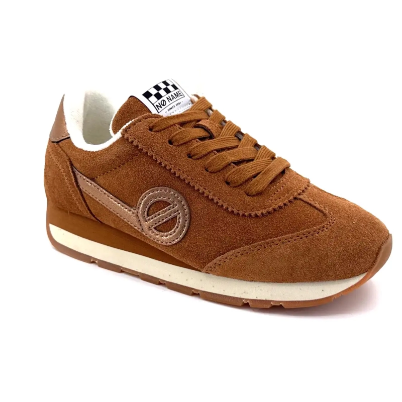 No Name City Run Jogger Suède Bruin Ivoire Chaussures