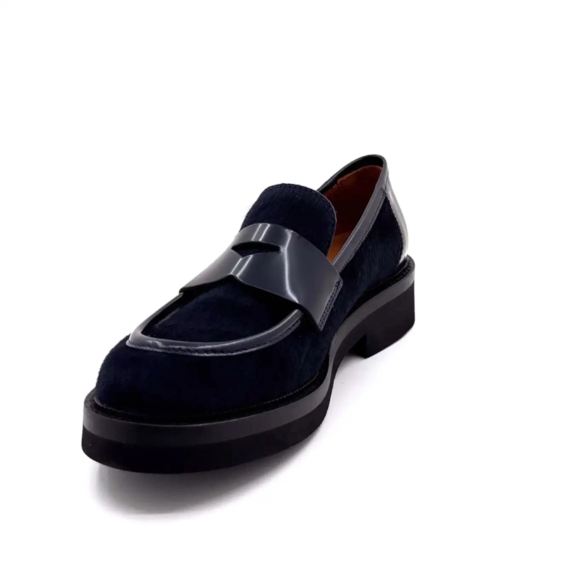 Ivoire 3276 Carrie 20 Piele Glazurată și Coadă de Cal Bleumarin Ivoire Chaussures