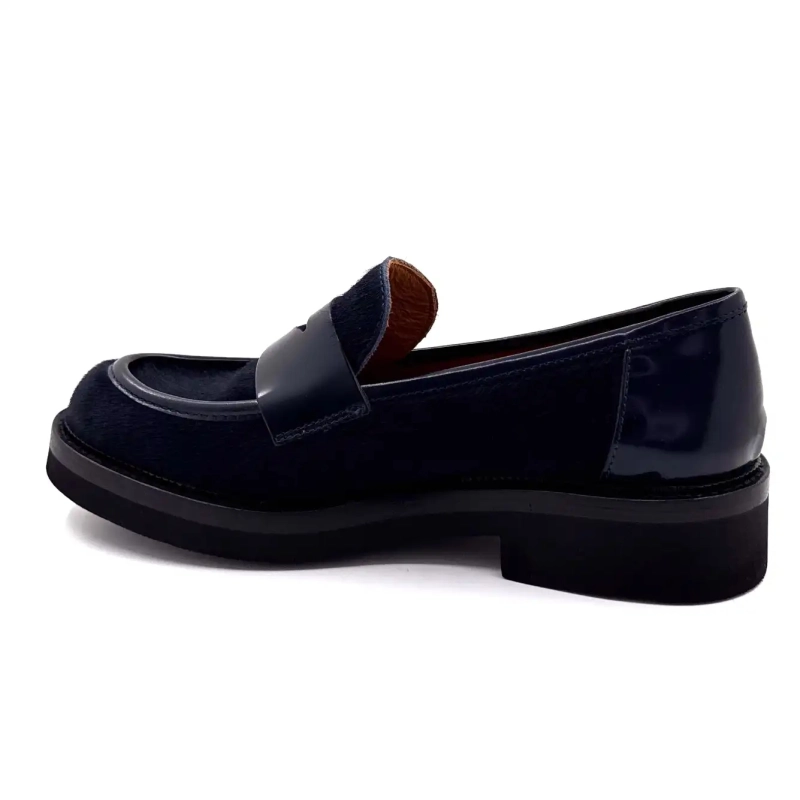 Ivoire 3276 Carrie 20 Glaserat Läder & Marinblå Hästsvans Ivoire Chaussures