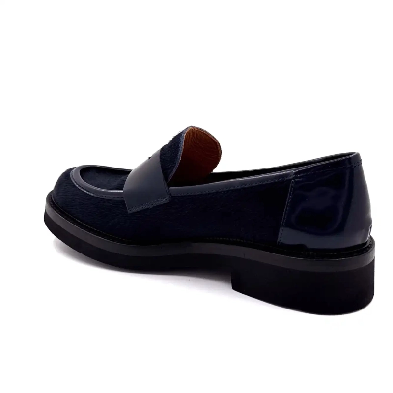 Ivoire 3276 Carrie 20 Cuir Glacé & Poulain Marine Ivoire Chaussures