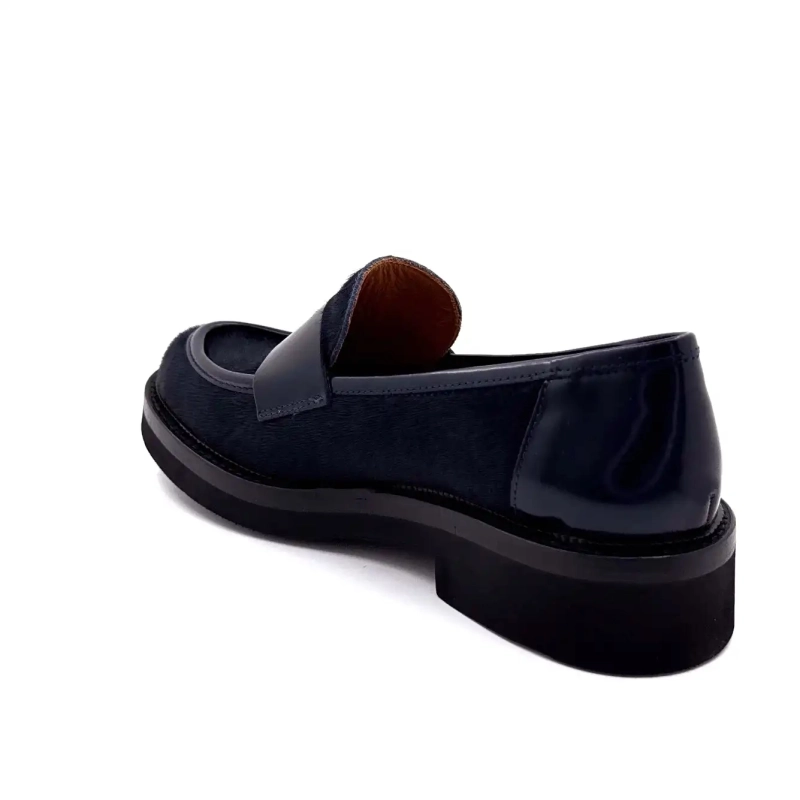 Ivoire 3276 Carrie 20 mázas bőr és sötétkék lófarok Ivoire Chaussures