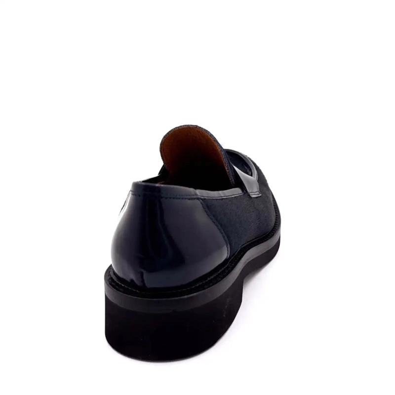 Ivoire 3276 Carrie 20 mázas bőr és sötétkék lófarok Ivoire Chaussures