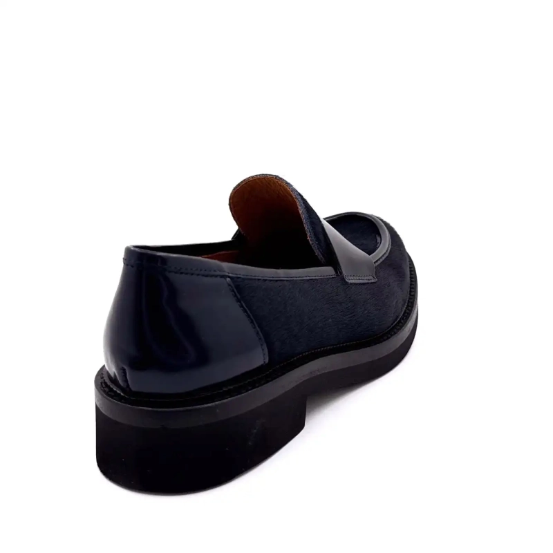 Ivoire 3276 Carrie 20 mázas bőr és sötétkék lófarok Ivoire Chaussures