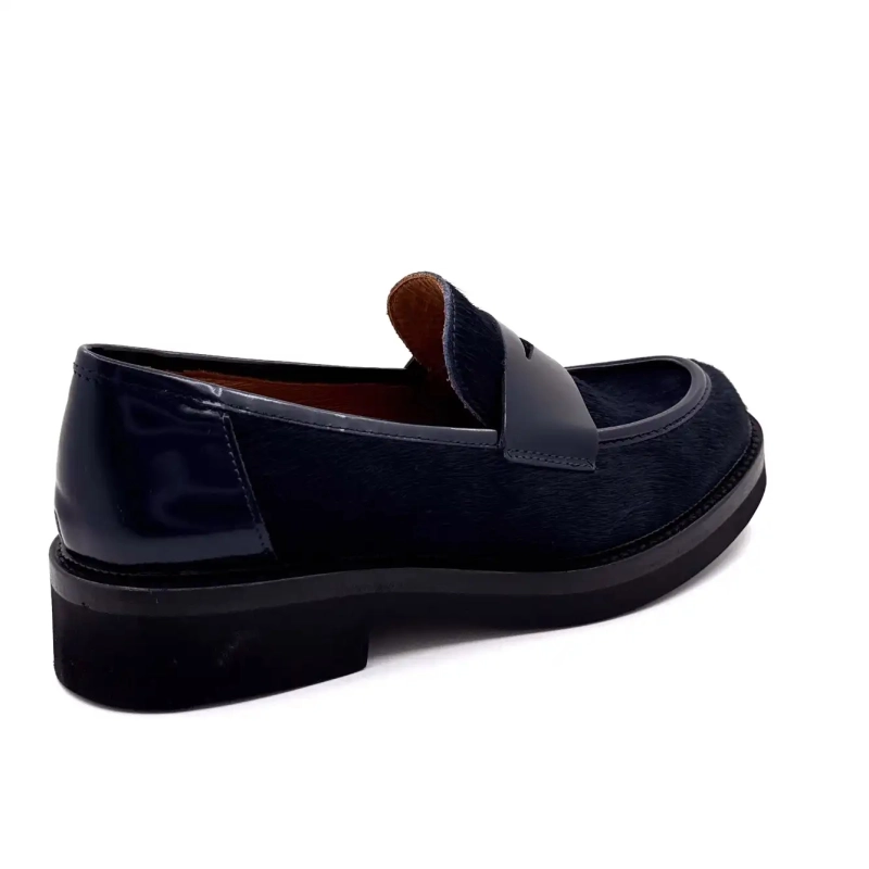 Ivoire 3276 Carrie 20 Glaseret Læder & Marineblå Hestehale Ivoire Chaussures