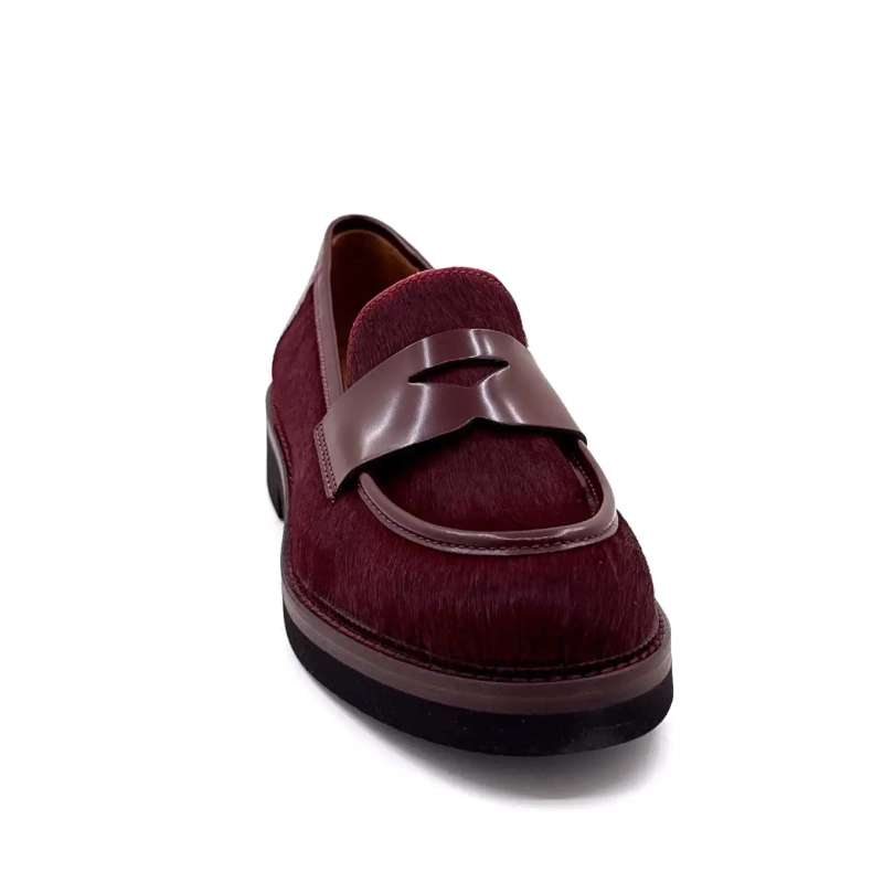 Ivoire Carrie 20 de cuero glaseado y burdeos color marfil 3276 Ivoire Chaussures