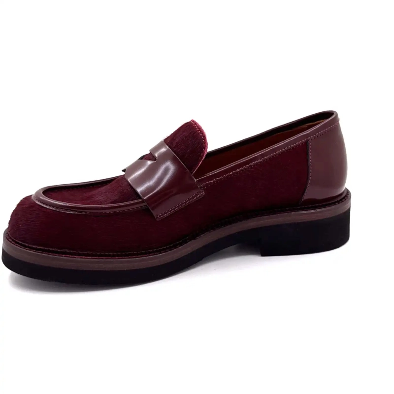 Coda di cavallo in pelle smaltata e bordeaux Carrie 20 Ivoire 3276 Ivoire Chaussures