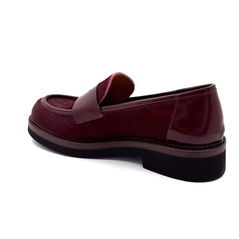 Ivoire 3276 Carrie 20 Glaseret Læder & Bordeaux Hestehale Ivoire Chaussures