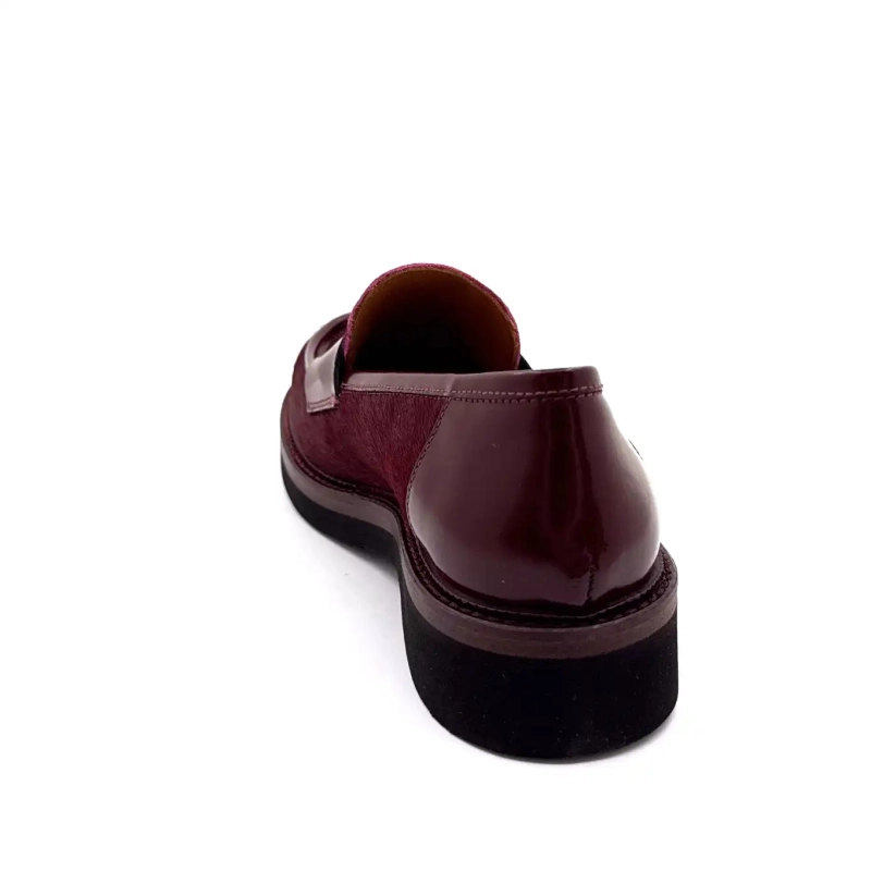 Ivoire 3276 Carrie 20 Cuir Glacé & Poulain Bordeaux Ivoire Chaussures