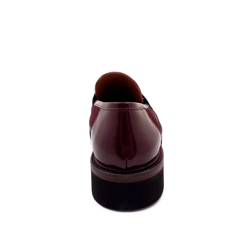 Ivoire 3276 Carrie 20 Couro Esmaltado e Rabo de Cavalo Bordeaux Ivoire Chaussures