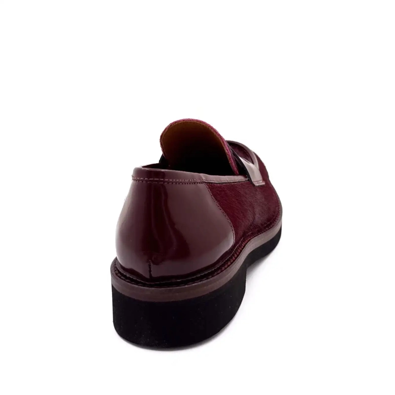 Ivoire 3276 Carrie 20 Glasert Lær & Bordeaux Hestehale Ivoire Chaussures