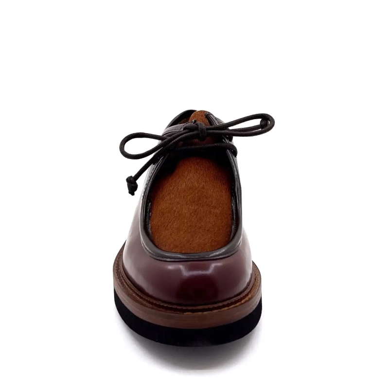 Ivoire 3225 Carrie Glaseret Læder Bordeaux Føl Kaffe Ivoire Chaussures