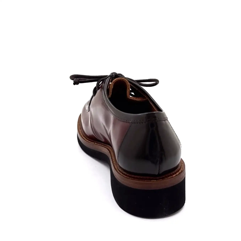 Ivoire 3225 Carrie Couro Esmaltado Bordeaux Potro Café Ivoire Chaussures
