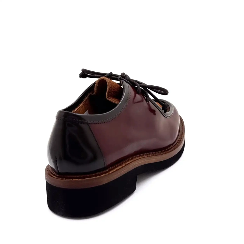 Ivoire 3225 Carrie Glazed Δέρμα Μπορντό Foal Καφέ Ivoire Chaussures