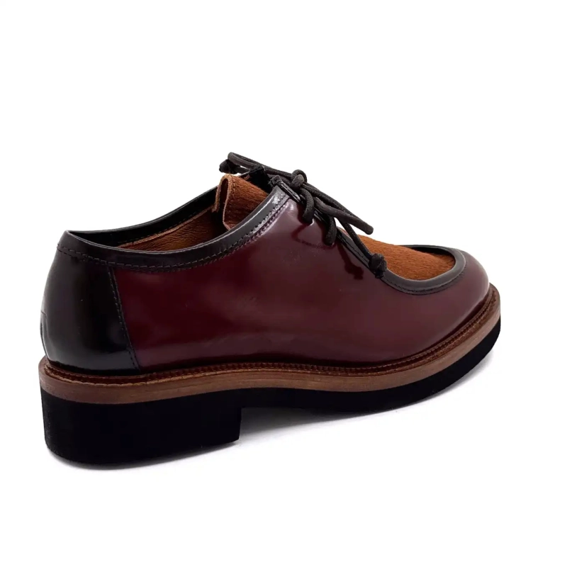 Ivoire 3225 Carrie Glaserat Läder Bordeaux Föl Kaffe Ivoire Chaussures