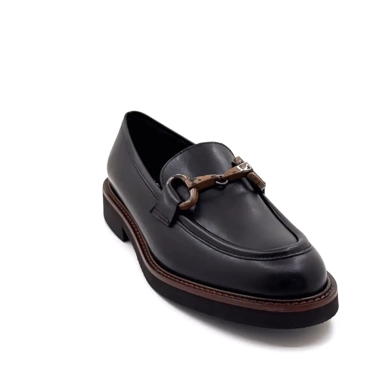 Ivoire H656m Couro Preto Ivoire Chaussures