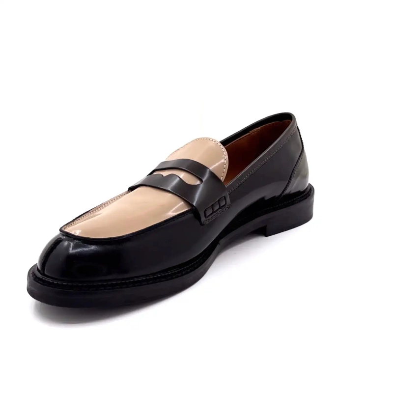 Ivoire 9000-Grau Lackleder Schwarz Kaffee Ivoire Chaussures