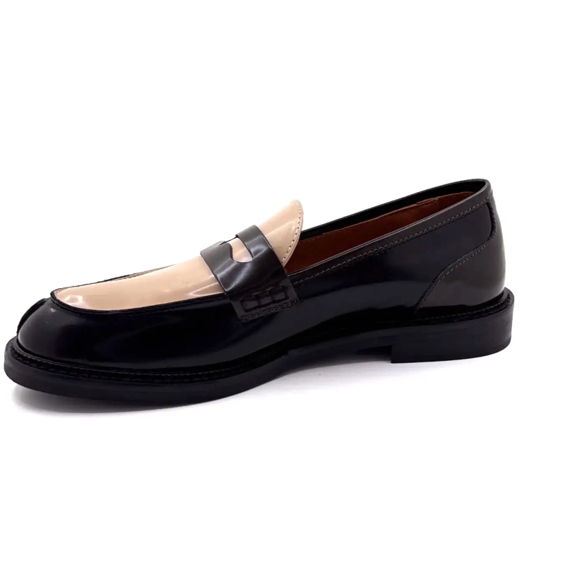 Ivoire 9000-Pelle verniciata grigia Nero Caffè Ivoire Chaussures