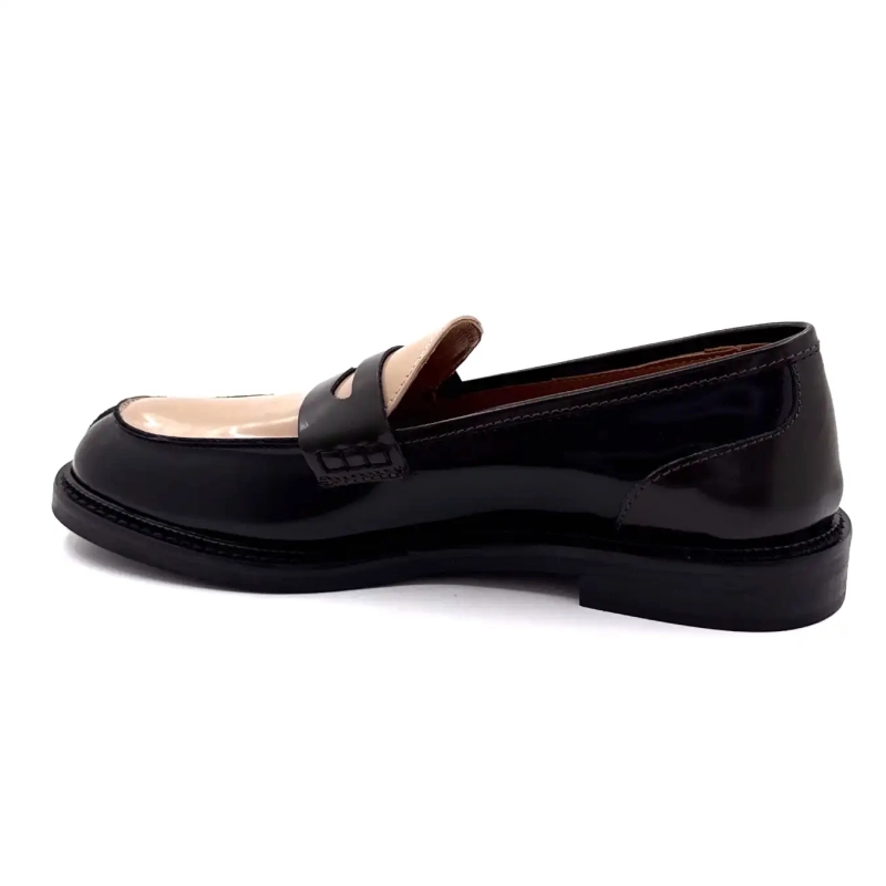 Piele lăcuită gri- Ivoire 9000, culoare cafea neagră Ivoire Chaussures